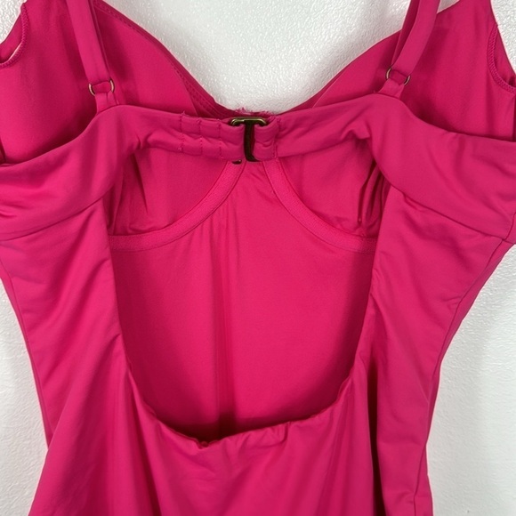 Andie One Piece Swimsuit Women's M NEHI Pink Bermuda Demi Underwire NWT 7746 - Picture 7 of 16